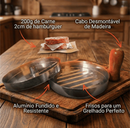 Modelador De Hamburguer Facil Rapido E Pratico 200g Prateado