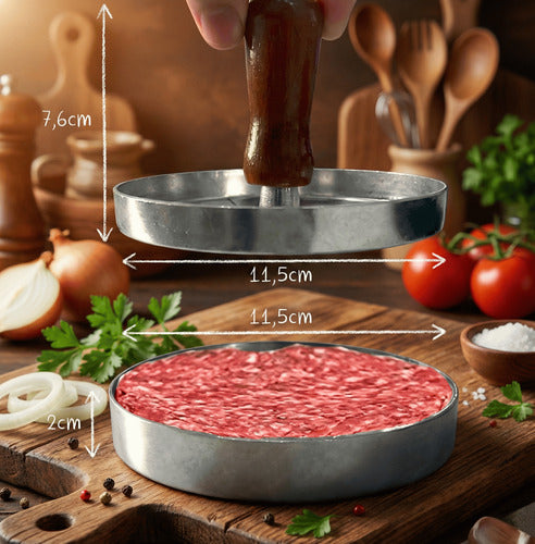 Modelador De Hamburguer Facil Rapido E Pratico 200g Prateado