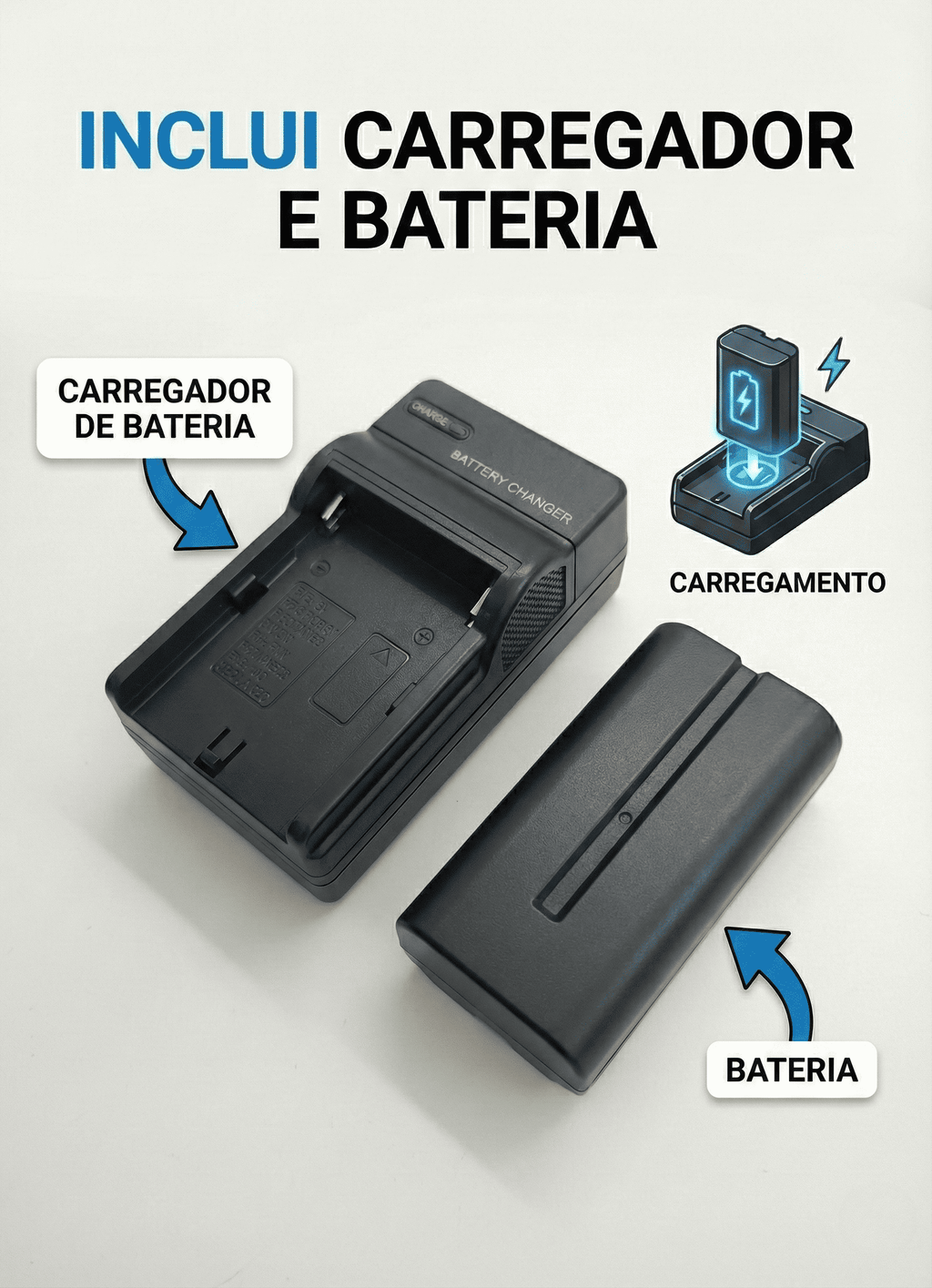 Iluminador Painel 416 Leds + Bateria + Carregador Bateria