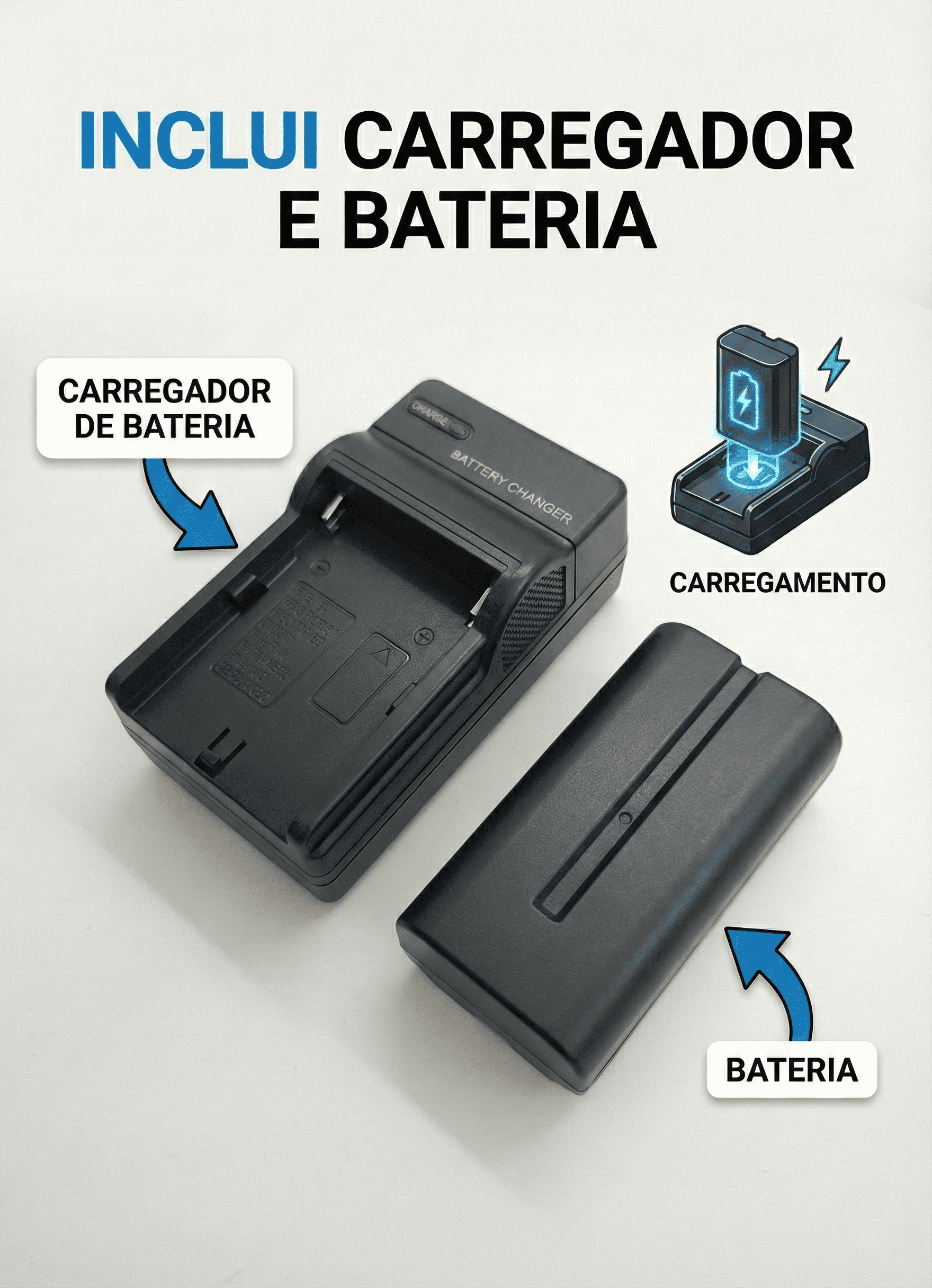 Iluminador Painel 416 Leds + Bateria + Carregador Bateria